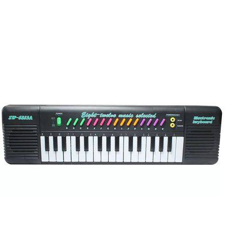 Piano Teclado Infantil Musical com Karaoke Microfone 32 Teclas