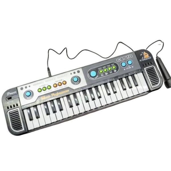 Piano Teclado Musical de Brinquedo com Microfone 37 Teclas - Canto