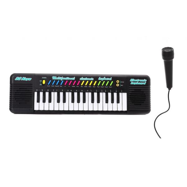 Piano Teclado Musical Infantil Eletrônico Karaoke Microfone - Brinquedos