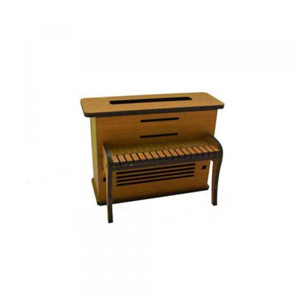 Piano Vintage Deco Amarelo Madeira C/ Amplificador Celular - Maisaz