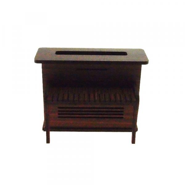 Piano Vintage Deco Marrom Madeira C/ Amplificador Celular - Maisaz