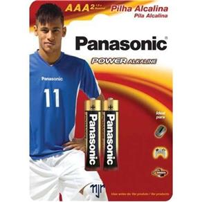 Pilha AAA 2 Alcalina Panasonic Cartela C 2 Unidades 1.5v