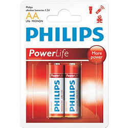 Pilha Alcalina AA com 2 Unidades - Philips