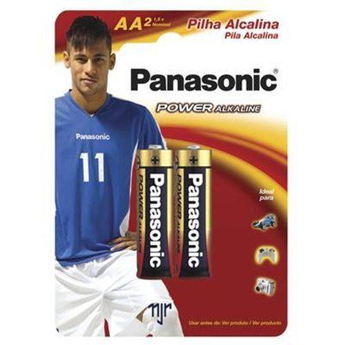 Pilha Alcalina AA2 Panasonic Pequena - 2 Unidades