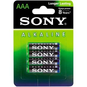 Pilha Alcalina Aaa Sony com 4 Un. Am4L-B4D 24296