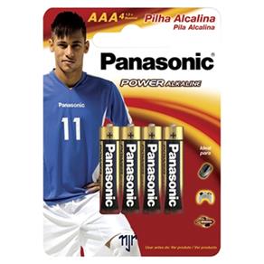 Pilha Alcalina Palito AAA LR03xAB/4B - Panasonic