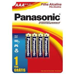 Pilha Alcalina Panasonic AAA 4 Unidades