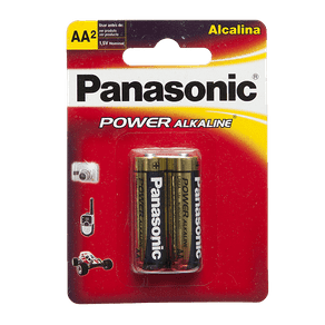 Pilha Alcalina Panasonic Power Alkaline AA C/ 2 Unidades