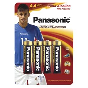 Pilha Alcalina Pequena AA LR6XAB/4B - Panasonic