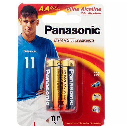 Pilha Alcalina Pequena Power Alkaline AA 2 Unidades - Panasonic