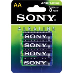 Pilha Alcalina Sony AA com 4 AM3L-B4D