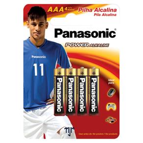 Pilha Panasonic Alcalina Palito AAA com 4