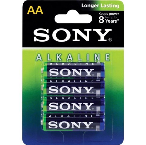 Pilha Sony Alcalina Aa com 4 Unidades Am3L-B4D
