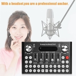 Placa de Som DC5V 1A K-Canção Estúdio Audio Mixer Microfone Webcast Entretenimento Streamer ao vivo para o telefone PC Computer