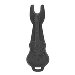 Plastic Acoustic Guitar Chords Ponte pinos extrator de Cordas Cone Extrator guitarra Mudança String (Preto