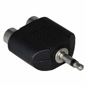 Plug Adaptador P2 Mono para 2 RCA Fêmea - Pacote com 10 Peças