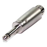 Plug Adaptador P10 Mono X Jack Cannon Femea Metal