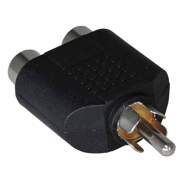 Plug Adaptador RCA para 2 Jack RCA - Pacote com 10 Peças - Importado