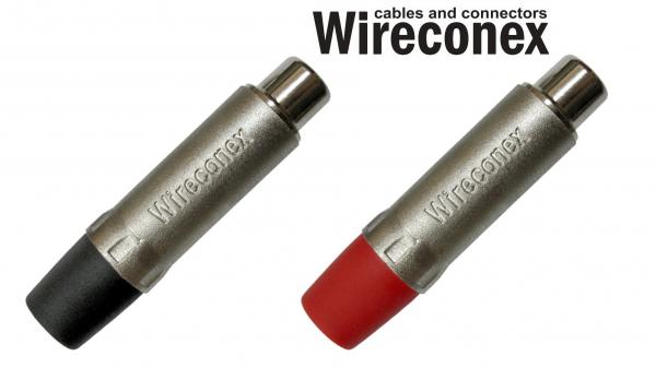 Plug Rca Femea Wireconex Wc1222 Fl Bk/rd Ni