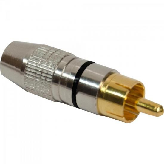Plug RCA Profissional Metal PGRC0012 Preto STORM - DEZ / 10