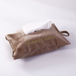 Poliéster Nordic estilo do bordado Velvet Tissue Box Tissue Tecido bordado Capa Bag
