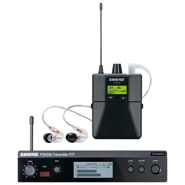 Ponto Eletrônico S/ Fio C/ Fone In-ear - PSM 300 SE 215 Shure