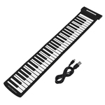 Portable 61 Key USB MIDI Roll Up Digital Electronic Soft Piano Music Keyboard OB