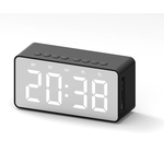 De desktop portátil Mini Speaker Bluetooth Espelho Screen Display Alarm Clock