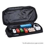 Portátil Pedal Efeito Guitarra Pedal Board Alumínio Carry Bag Box 2 Fastener Tape Black Box