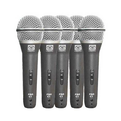 Prac5 - Kit 5 Microfones C/ Fio de Mão Pra C 5 - Superlux