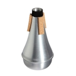 Prático trompete mudo universal prata liga de alumínio silenciador iniciante para instrumento de sopro de bronze