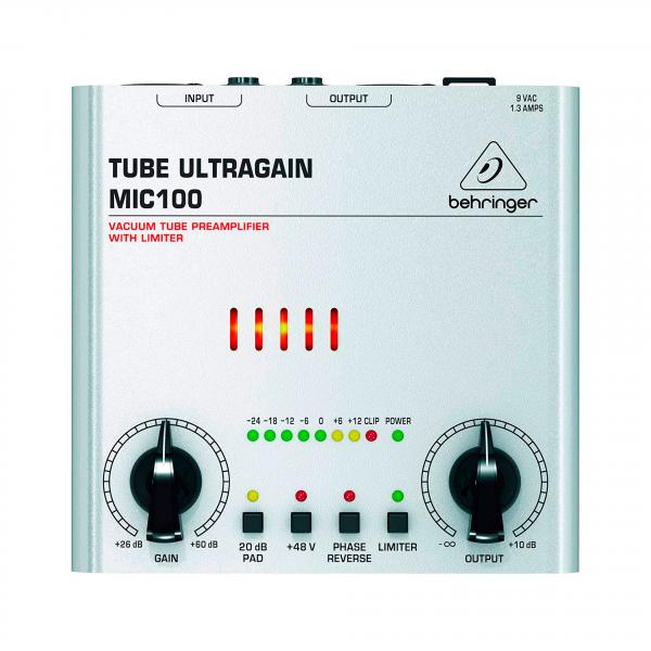 Pré Amplificador Behringer Tube Ultragain Mic100 Profissional