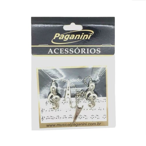 Prendedor Partitura Clipets Prata Ppt-075 - Paganini