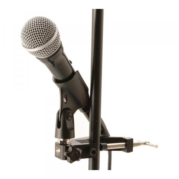 Presilha,Clamp Multifuncional P/ Microfone em Mesas,superfície,tubos,rosca 5/8" - Aj Som Acessórios Musicais