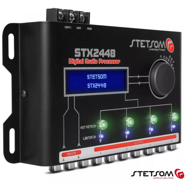 Processador de Áudio Digital Stetsom STX 2448 2 Canais 4 Saídas Estéreo Equalizador