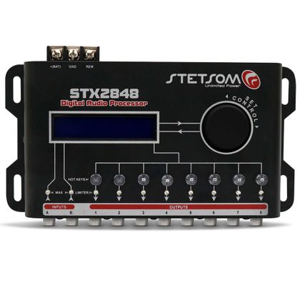 Processador de Áudio Digital Stetsom STX2848 – 8 Saídas