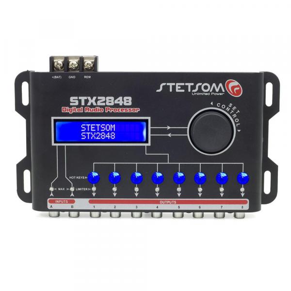 Processador de Audio Digital Stetsom STX2848 - 8 Vias - Crossover Dinâmico e Equalizador 15 Bandas