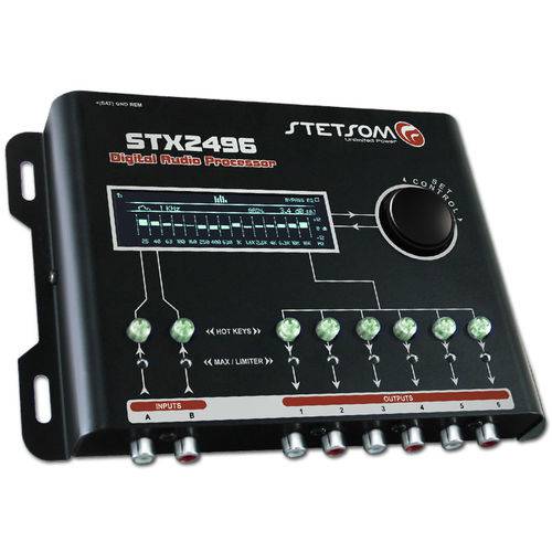 Processador Digital de Áudio Stetsom Stx2496 - 6 Saídas
