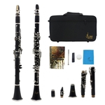 Profissional 17 Chave Bb Clarinete Conjunto Instrumento Musical Woodwind Preto