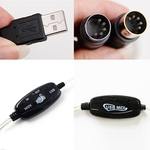 Profissional De Alta Velocidade USB MIDI Cable Converter Music Keyboard Adapter Cord