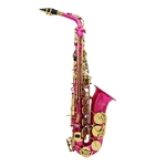 Profissional Eb Chave Saxofone Alto Sax Alta F Chave Fushcia
