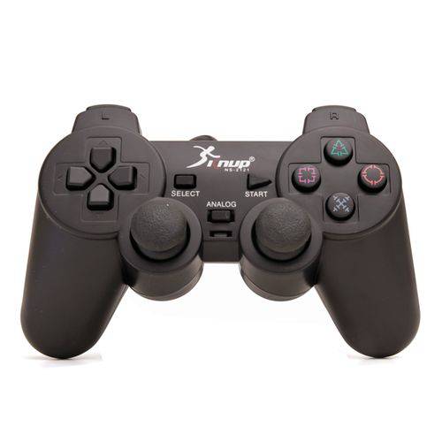 Ps2 - Controle Playstation 2 Analógico Preto - Knup