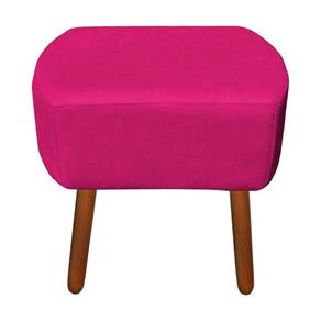 Puff Decorativo Curvo Agatha Suede - D`Rossi - Pink