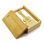 Pull guitarra de madeira de bambu Box Photo Album USB Flash Drive presente inesquec¨ªvel
