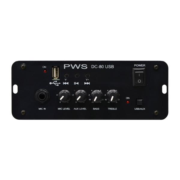 Pws - Amplificador 12v DC80 USB