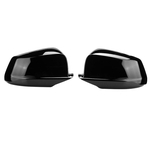 Qiilu 1 pair rearview mirror cover, side mirror housing Housing glossy black for F10 F11 Pre LCI 11-13