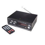 QUENTE (Em estoque) T2 Hifi Car Amplifier Audio 2.0ch 20w Stereo Sound For Bluetooth Usb Tf Input Fm Radio Supply Power Ac220v Dc 12v Black