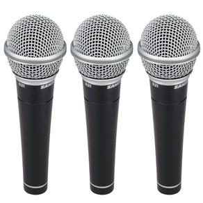 R 21 - Kit C/ 3 Microfones de Mão C/ Fio R21 Samson