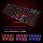 R8 Gaming Keyboard Keyboard Imitação mecânico com retroiluminação RGB 104 Chaves para Inglês + russo Gamer