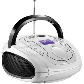 Radio Boombox Fm/usb/sd/bt Bluetooth Branco e Preto Sp185 - Bivolt